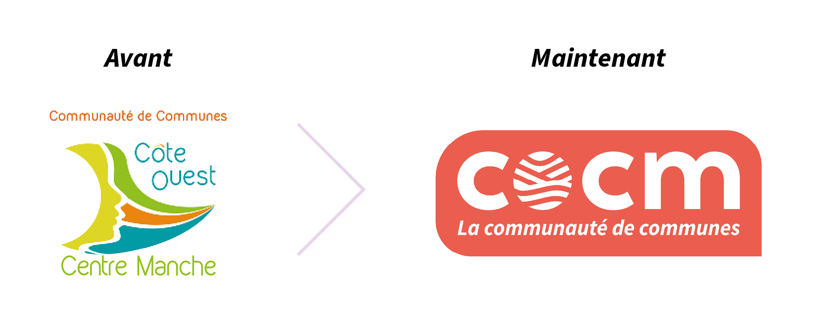 Logo COCM avant après